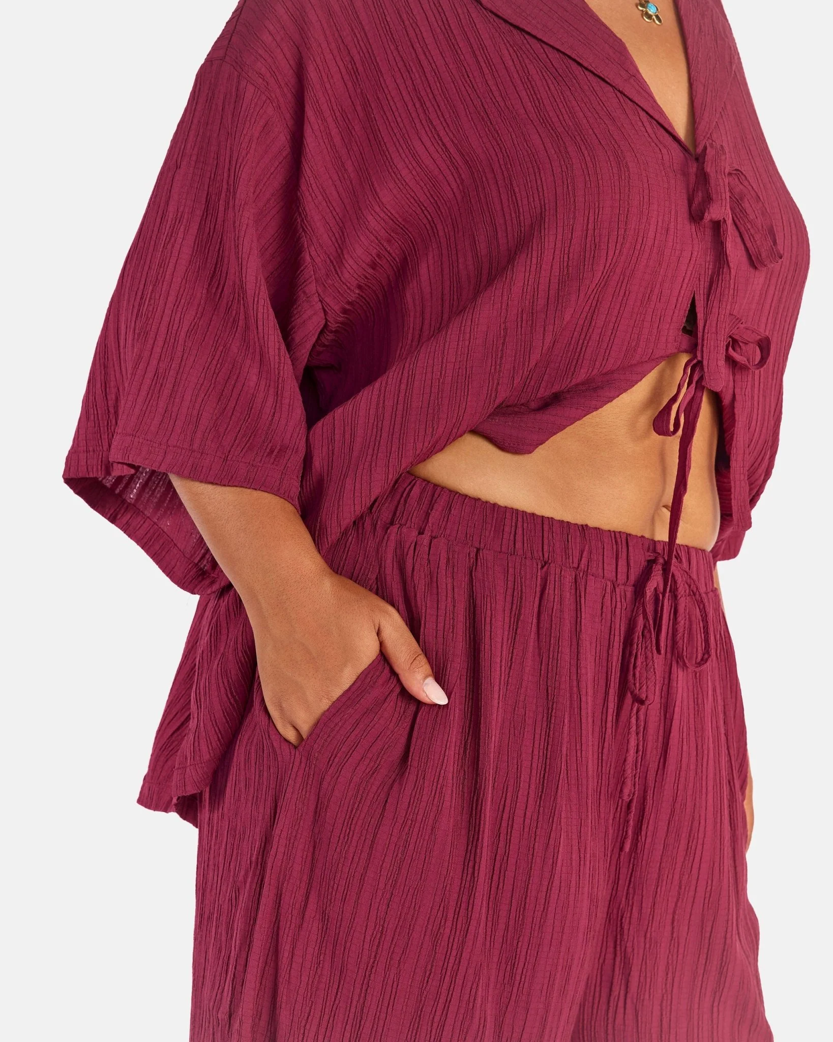 Posey Pants | Wine Crepe - Image 8