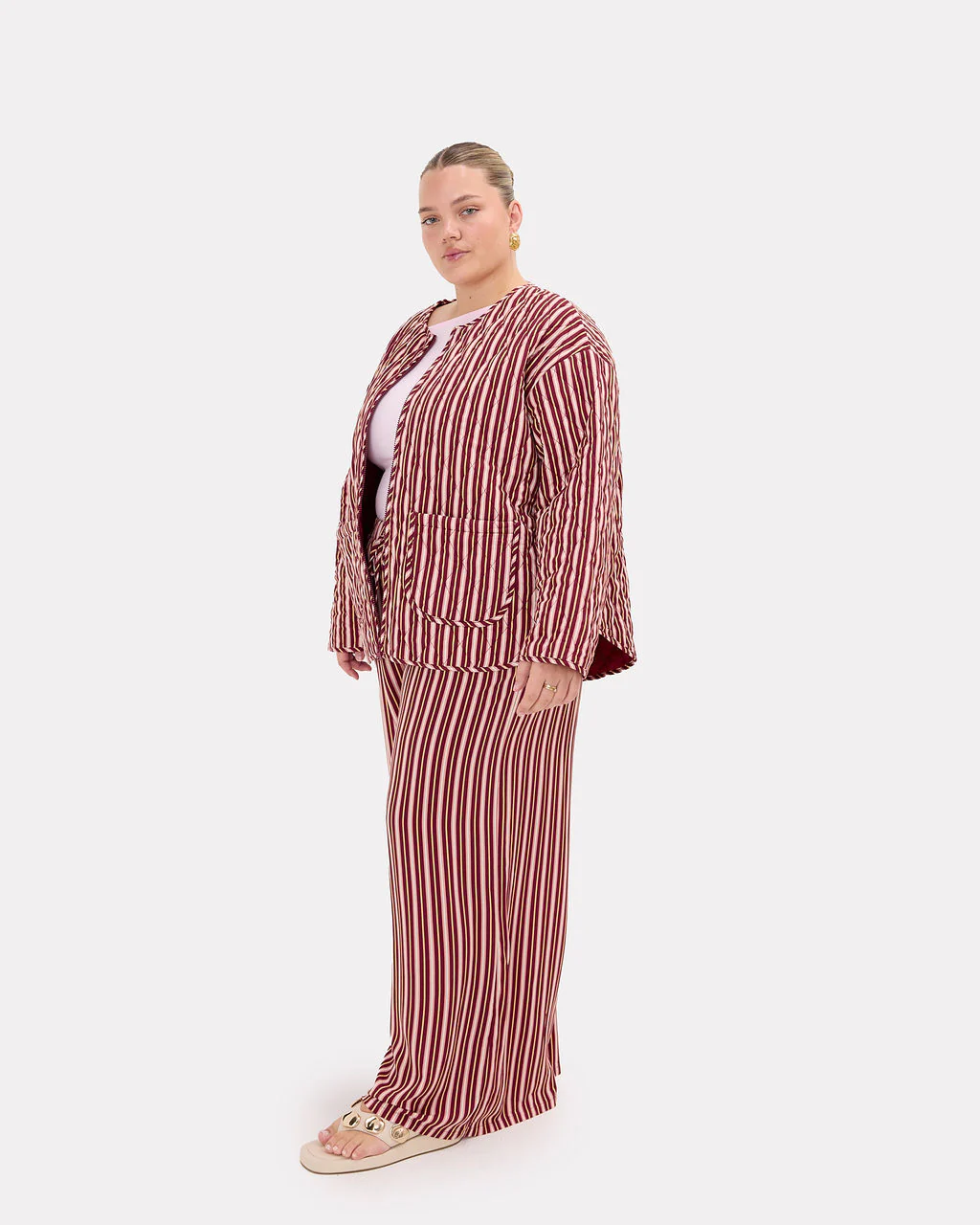 Quilted Jacket | Sundae Stripe - Image 6
