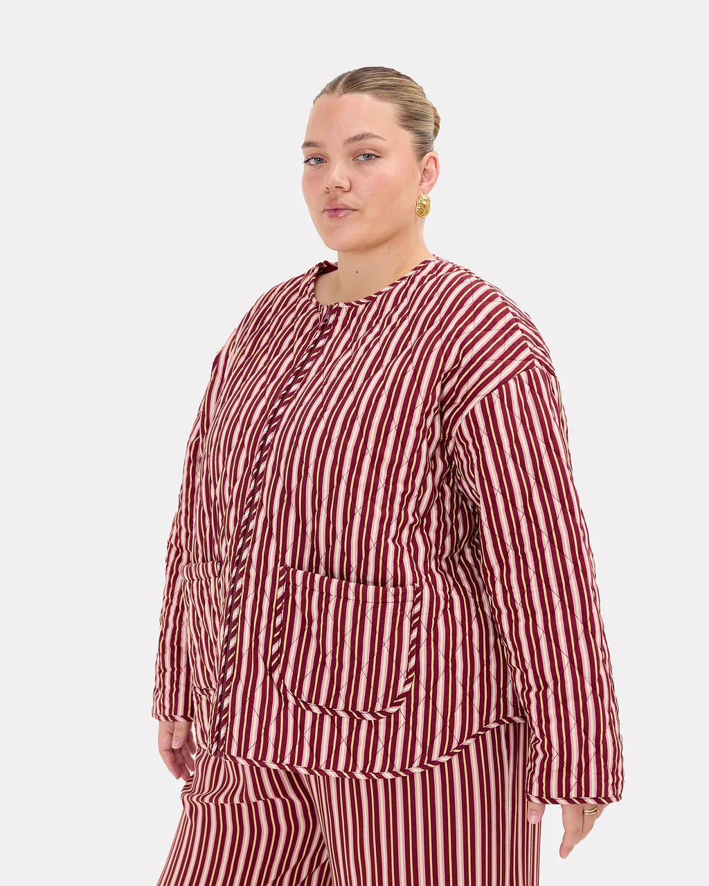 Quilted Jacket | Sundae Stripe - Image 7