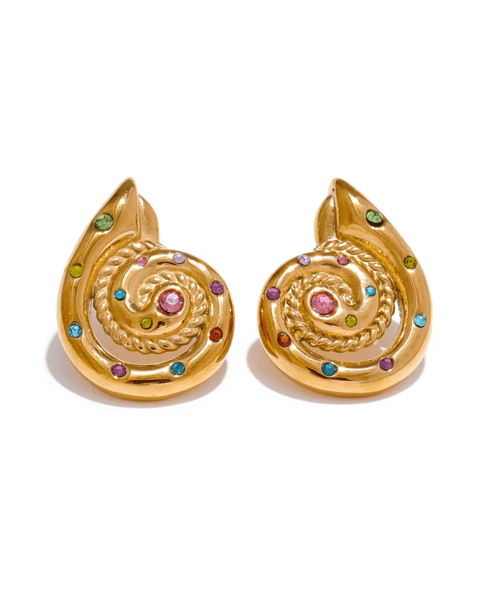 Rain Conch Earrings | Gold - Image 2