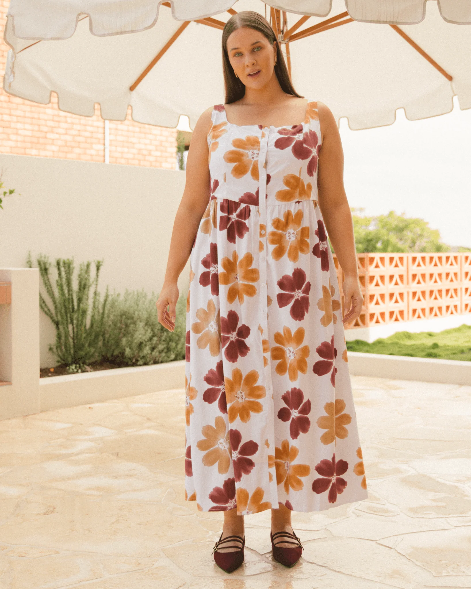 FINAL SALE | Riley Maxi Dress | Merlot Bloom - Image 2