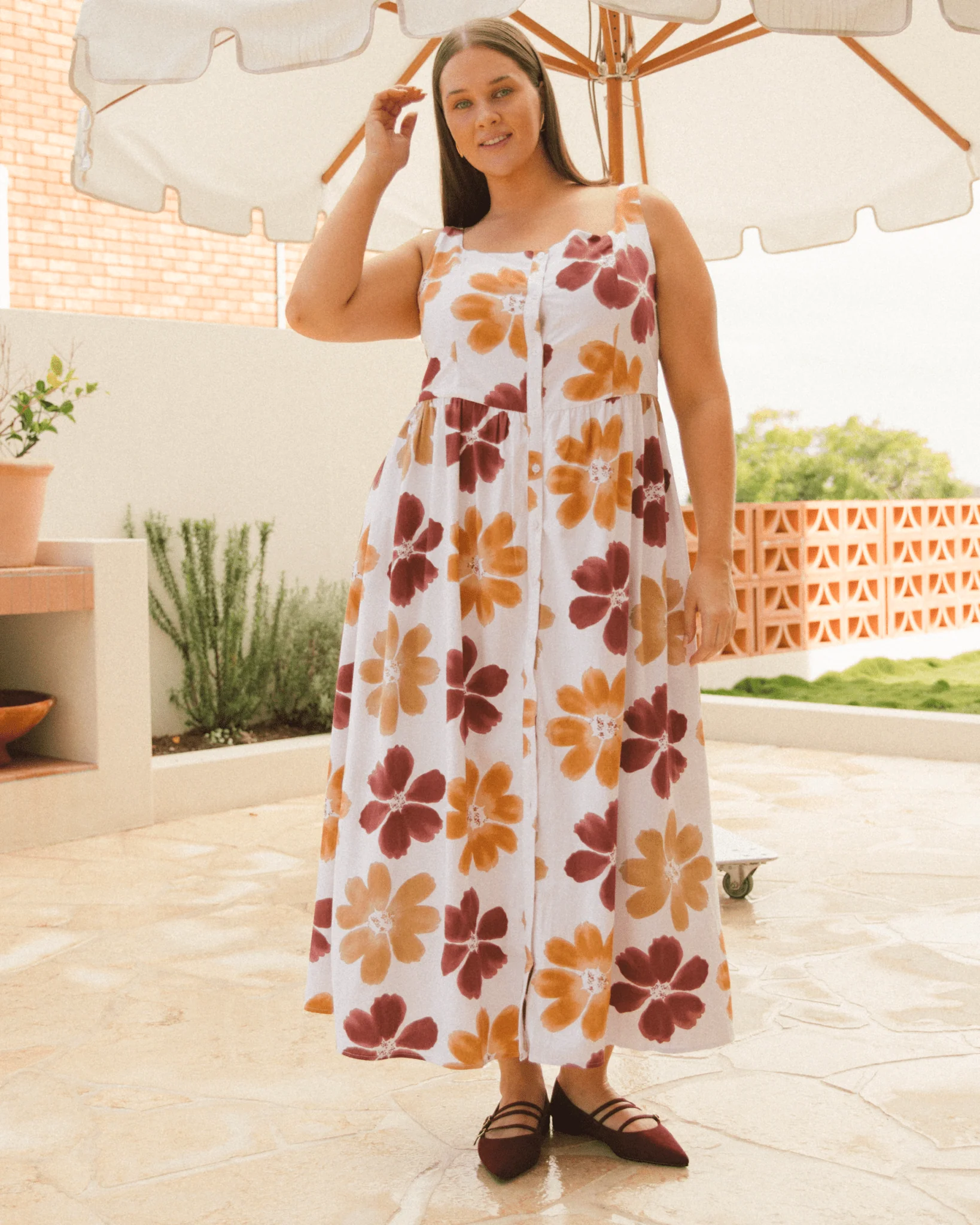 FINAL SALE | Riley Maxi Dress | Merlot Bloom - Image 3