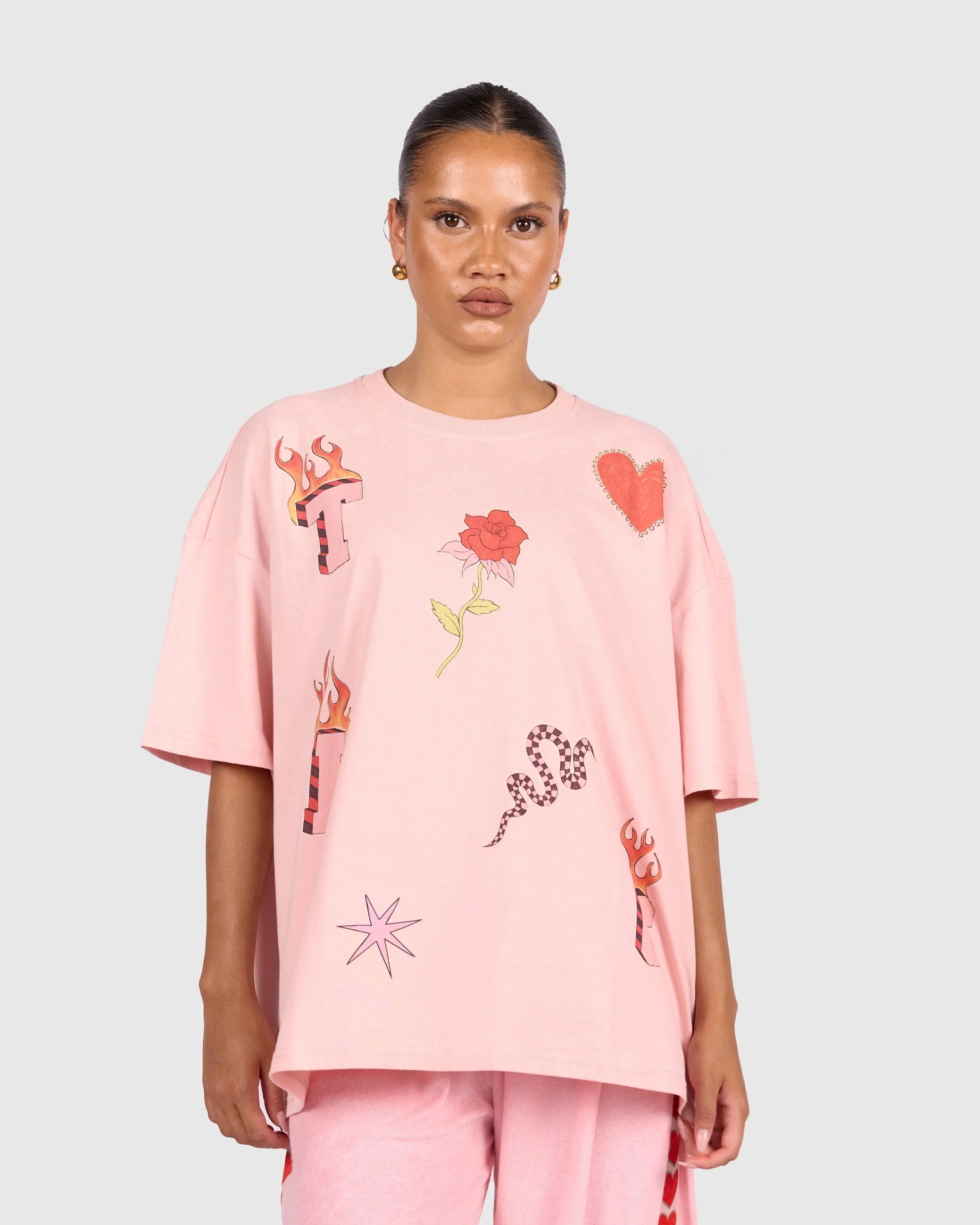 Slouchy Tee | Burning Love
