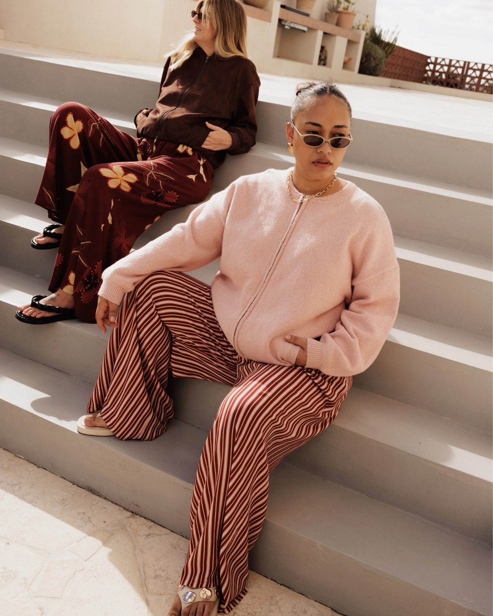 Sophie Knit Bomber | Dusty Pink