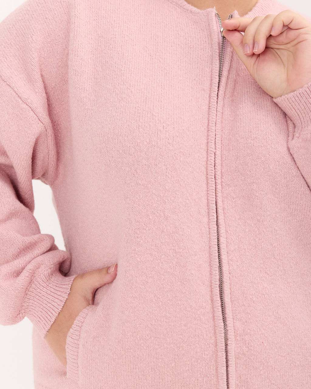 Sophie Knit Bomber | Dusty Pink - Image 5