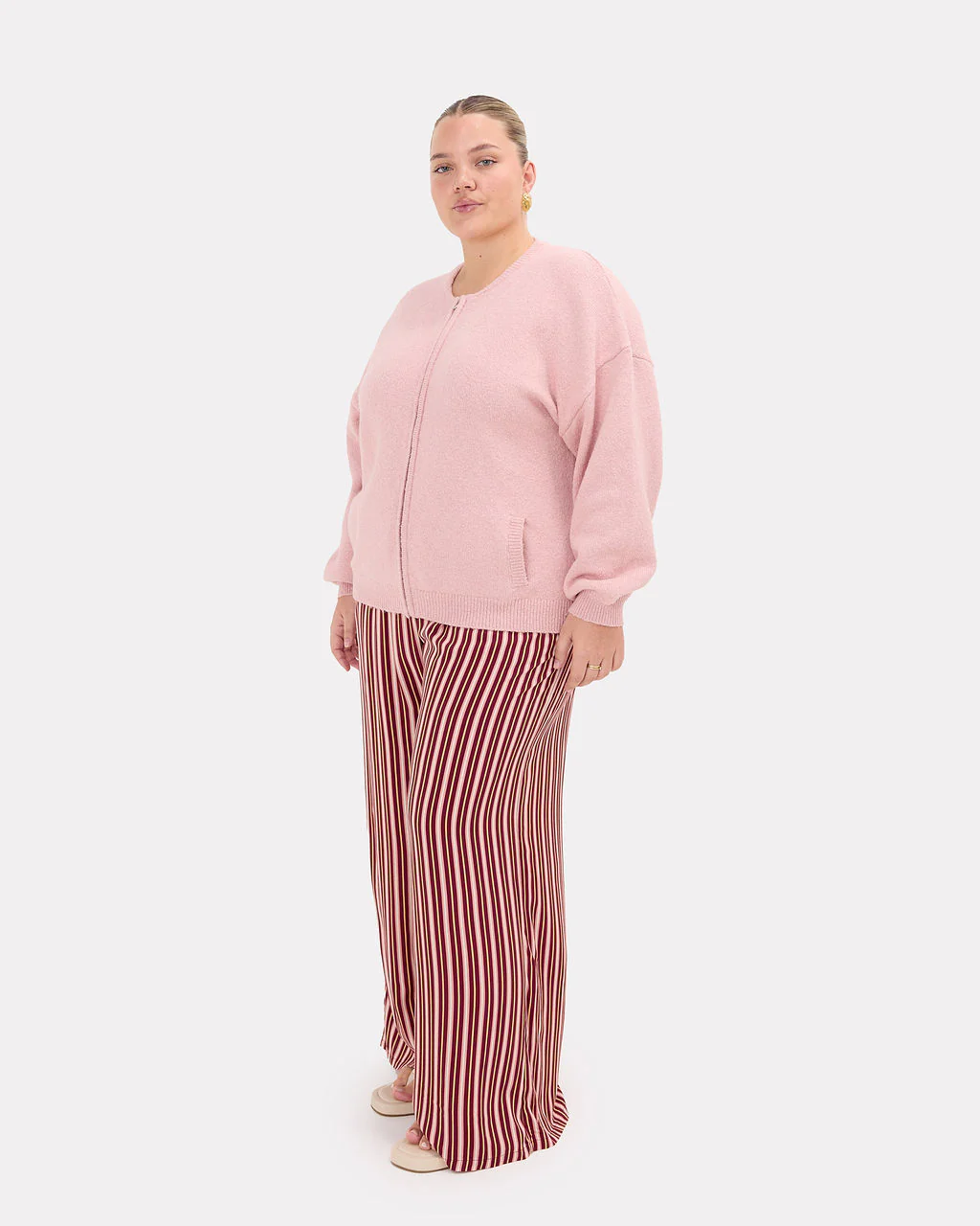 Sophie Knit Bomber | Dusty Pink - Image 6