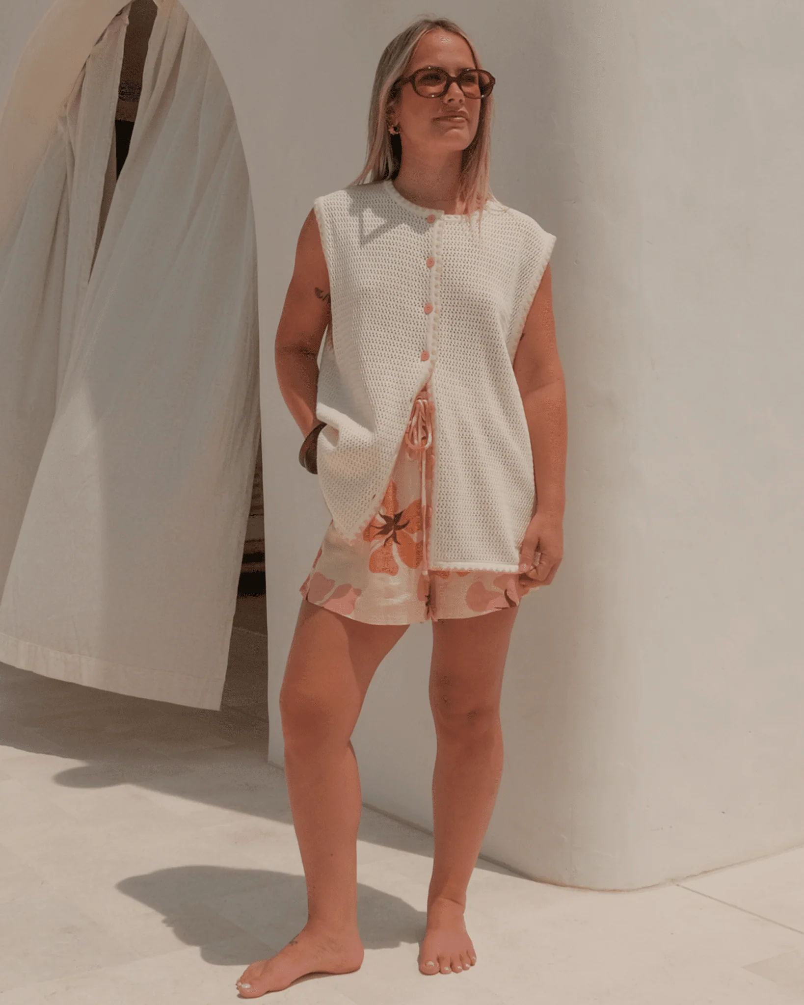 FINAL SALE | Tyler Knit Vest | Cream - Image 3