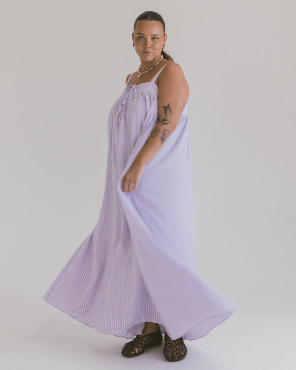 FINAL SALE | Zimi Maxi Dress | Purple Stripe