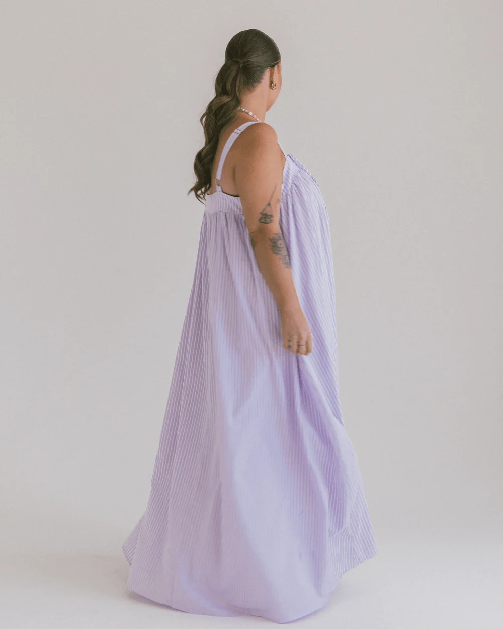 FINAL SALE | Zimi Maxi Dress | Purple Stripe - Image 6