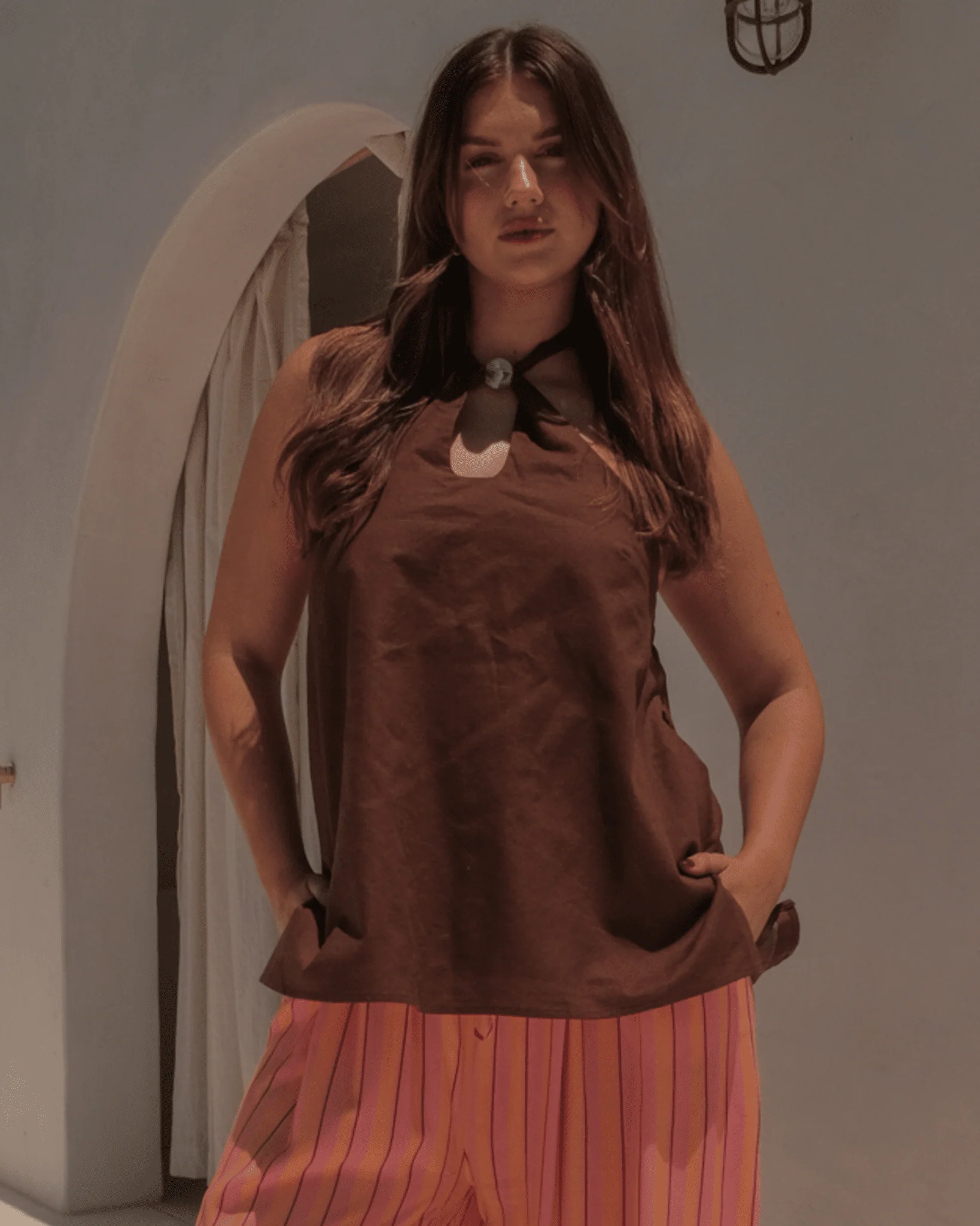 FINAL SALE | Zoe Halter | Chocolate